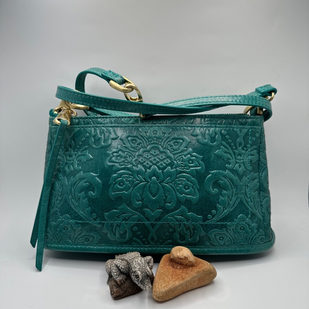 HOBO Tooled Crossbody Leather Bag